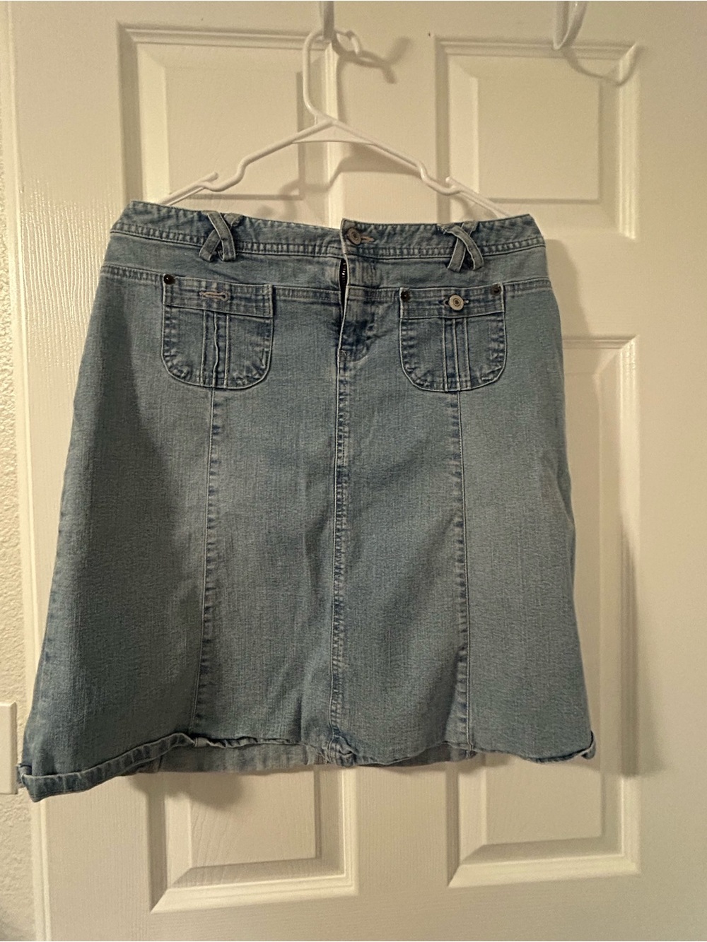 Style & Co. Light Blue Denim A-Line Skirt